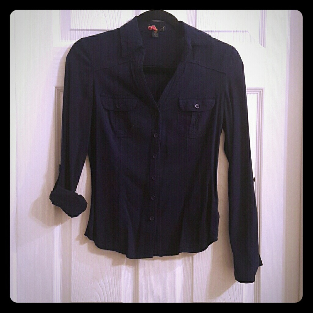 Navy blue blouse